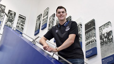 Keane trong ngày ra mắt Everton