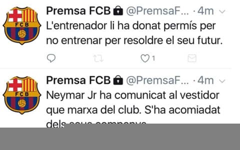 Neymar tuyên bố chia tay đội bóng. Chúng ta tạm biệt một người bạn.