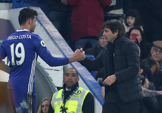 Diego Costa từng bị HLV Conte đẩy đi không thương tiếc