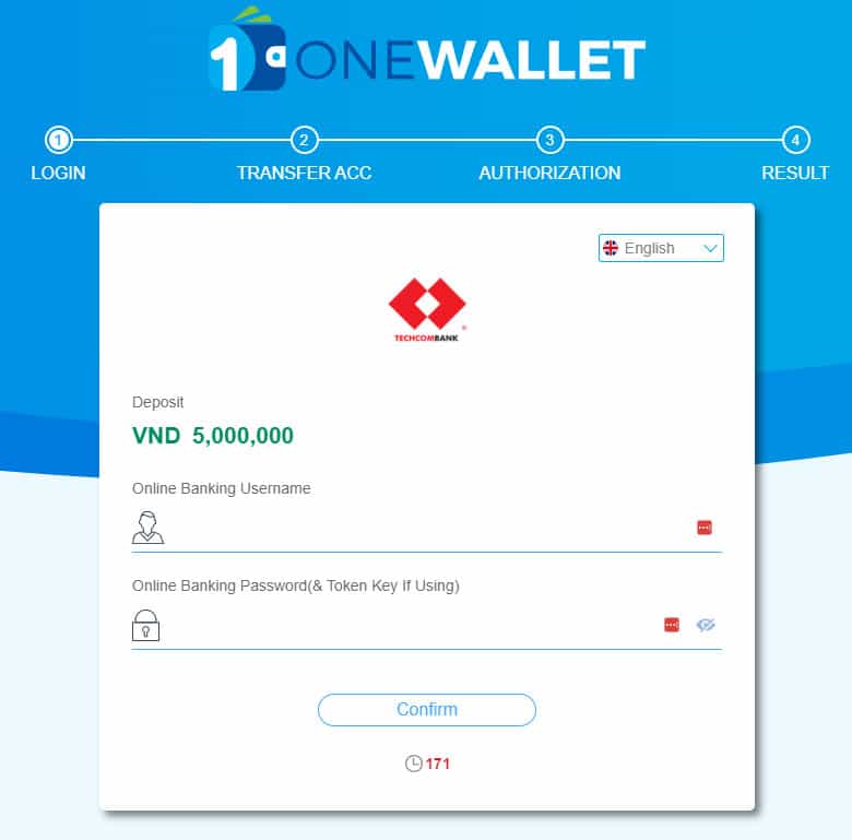 Đăng nhập vào Internet Banking tài khoản ngân hàng để nạp tiền cá cược bóng đá
